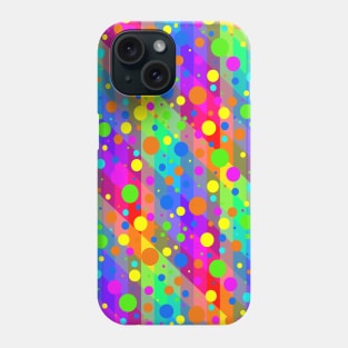 Colorful Rainbow Polka Dot Facets Phone Case