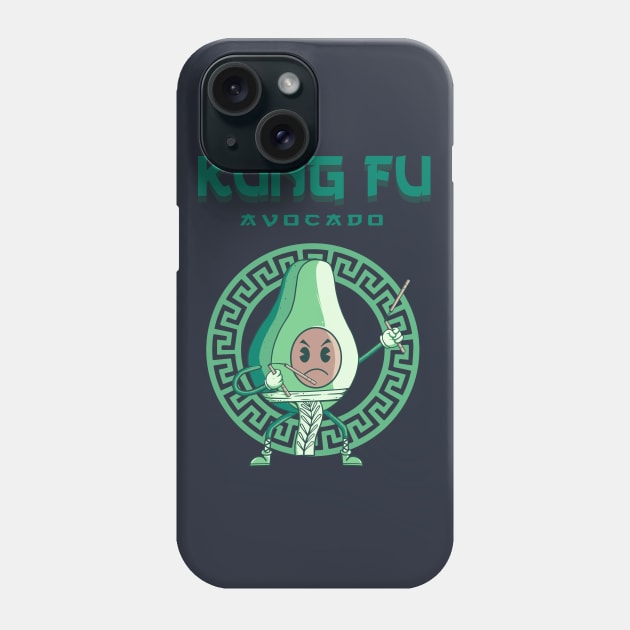 Kung Fu Avocado Phone Case by NathanRiccelle