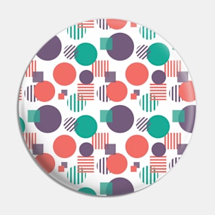 Colorful Squares and Circles Seamless Pattern 014#001 Pin