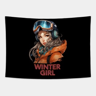 Winter Girl Tapestry