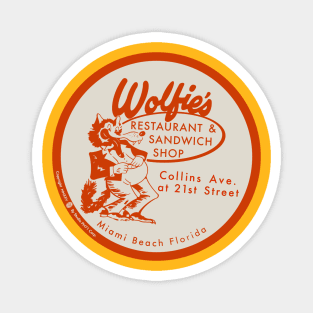 Vintage Wolfies Restaurant Miami Florida Ashtray Magnet