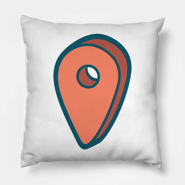 Location marker Pillow by ShirtyLife