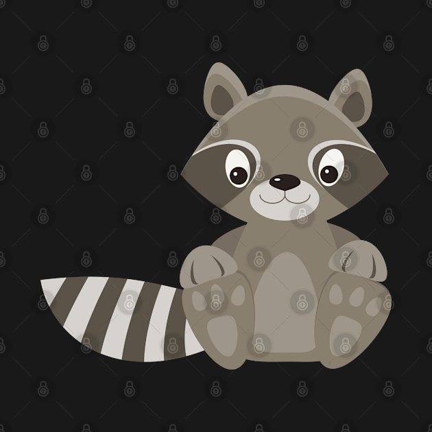 Raccoon cute baby animals by IDesign23