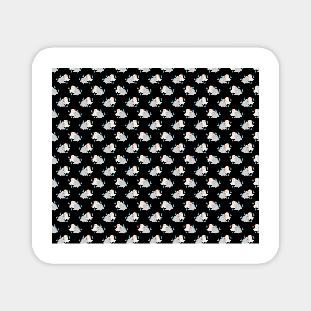 Ghost Maltese Pattern Magnet by saradaboru