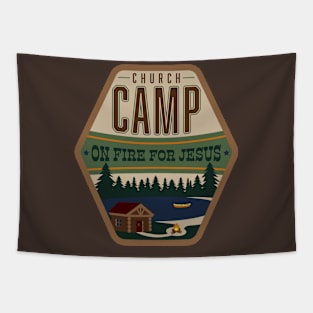 Church Camp - On Fire for Jesus Tapestry