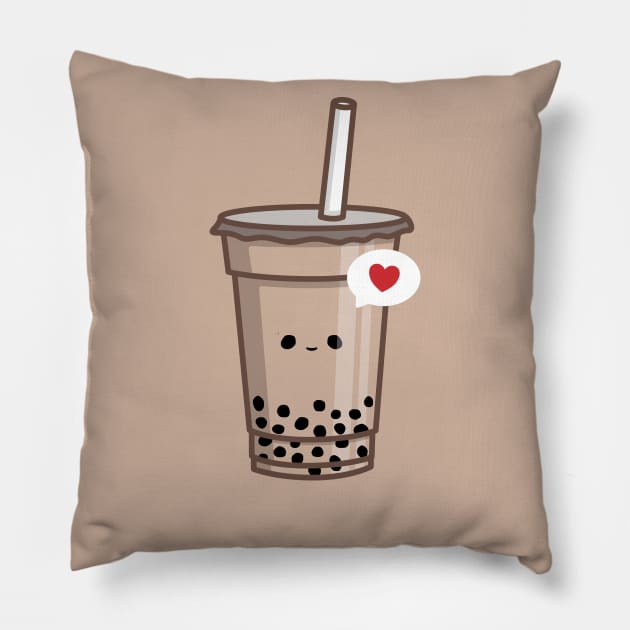 Bubble Tea Love Pillow by imotvoksim