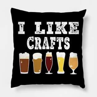 I like crafts funny vintage brewer craft beer lover Pillow