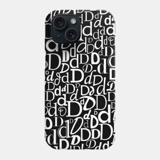 D - Typography (White) Phone Case