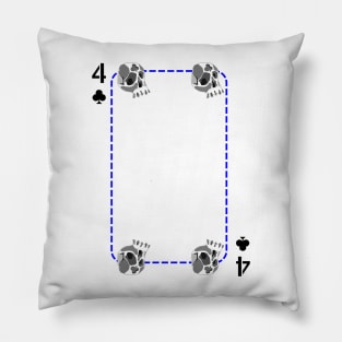 4 of clubs Pillow