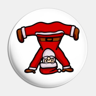 Santa Claus Doing Yoga Pin