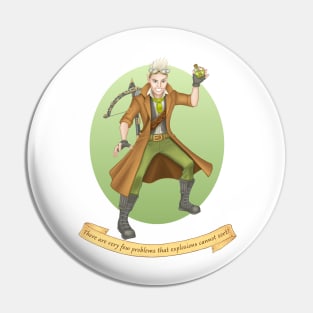 Cel Sidebottom - Quote T-Shirt Pin