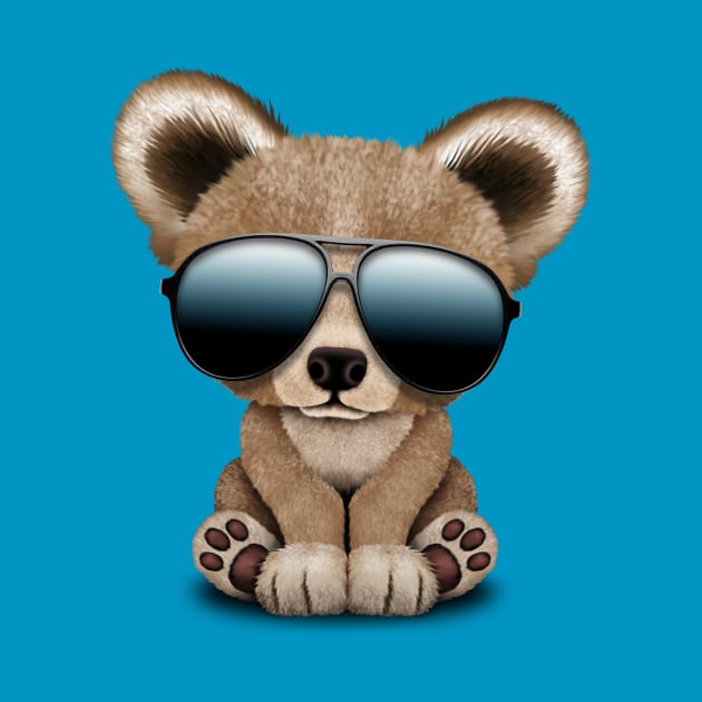 Cute Baby Bear Wearing Sunglasses by jeffbartels