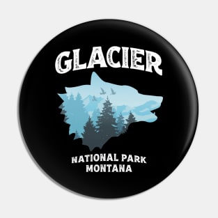 Glacier National Park Wildlife Wolf Pin