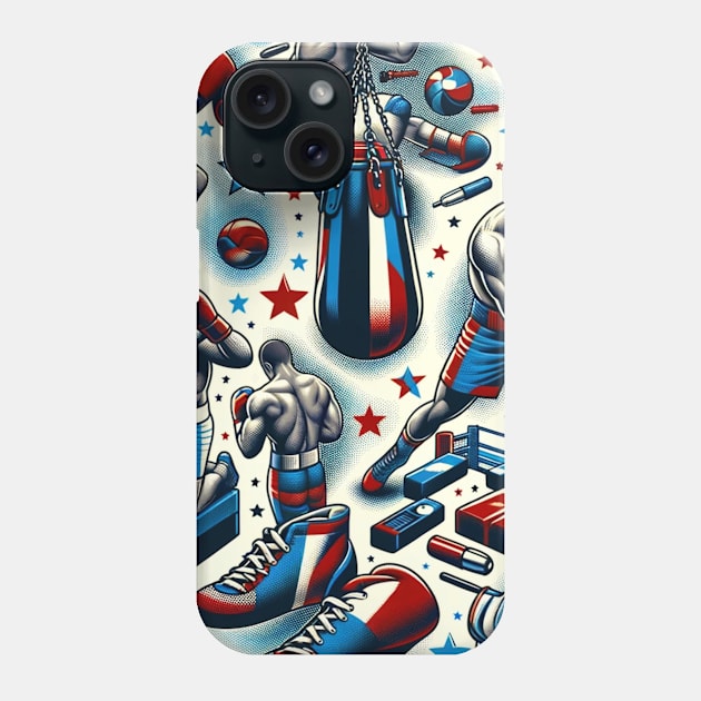 Ringside Rhythms: The Boxing Beat Phone Case by ryspayevkaisar