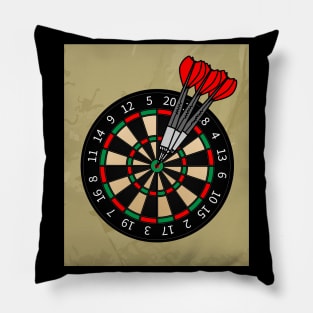 Dartboard Dart Player With Darts Arrows Pillow