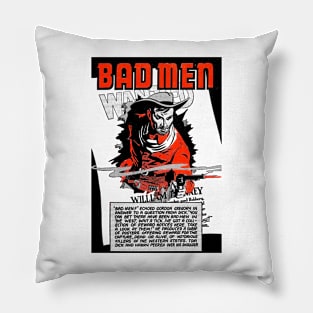 Bad Men Buffalo Bill Western Cowboy Retro Comic Pillow