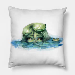 Frog Girl Pillow