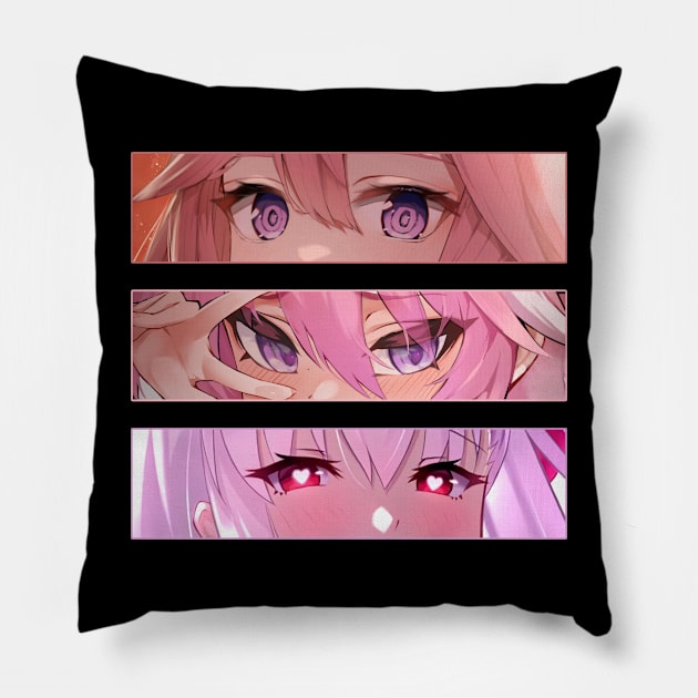 Lewd Eyes Pink Bundle Pillow by cocorf