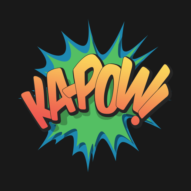 Ka-pow! - Pop Art, Comic Book Style, Cartoon Text Burst. by Brartzy