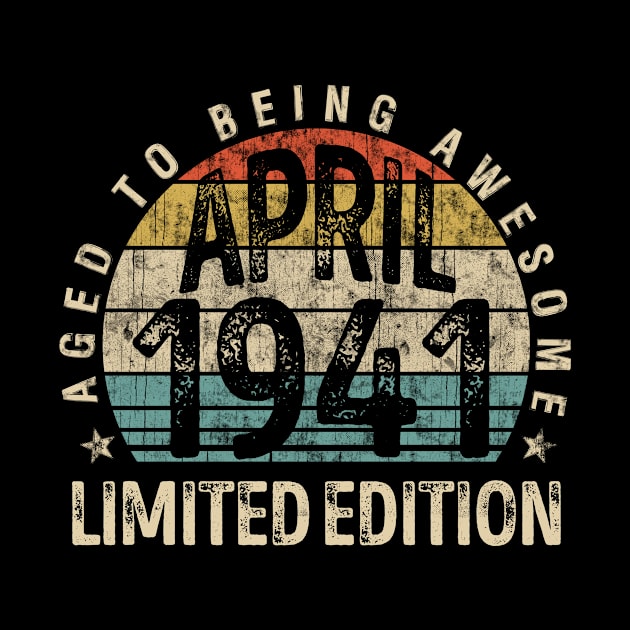 Vintage April 1941 Classic 80 Years Old 1941 Birthday by TeeBlade