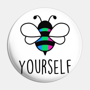 Cute Bee YourSelf Polysexual Bee Gay Pride LGBT Rainbow Gift Pin
