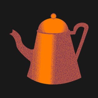 Orange Retro Etching Tea Coffee Teapot Kettle T-Shirt