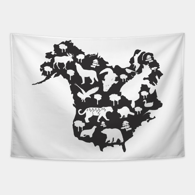 North America Tapestry by Urban_Vintage