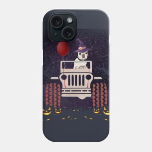 JP Scared French Bulldog in The Car Halloween Phone Case