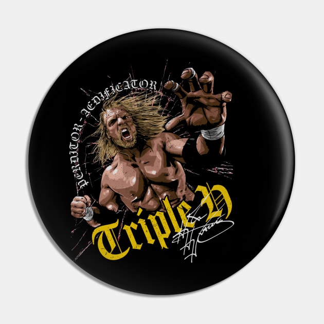 Triple H Crack Pin by MunMun_Design