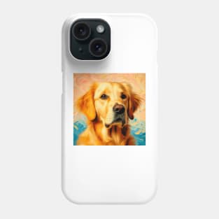 Furry Best Friend - Golden Retriever in Van Gogh Style, Labrador Retriever Doggo Phone Case