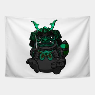 Samurai Cute Fat Cat Tapestry