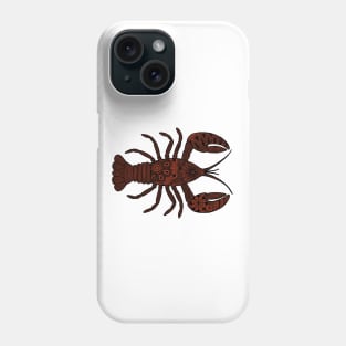 Lobster (black and brown horizontal) Phone Case