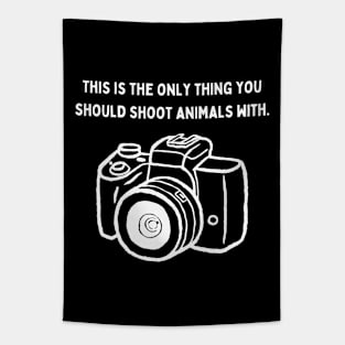 Shoot with a camera Tapestry