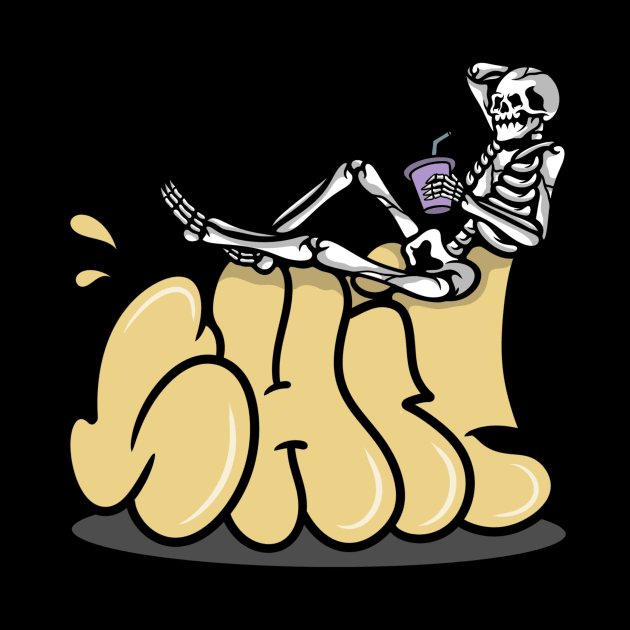 Chill Skull, Chill Skeleton, Chill Summer by gggraphicdesignnn