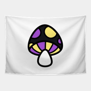 Non-Binary Mushroom Discrete Pride Flag Tapestry