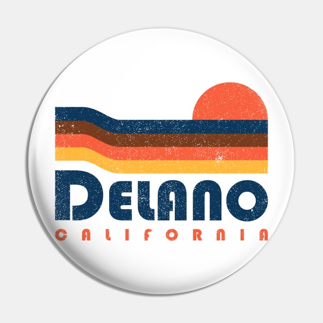 Delano California - Retro design Pin by Sachpica