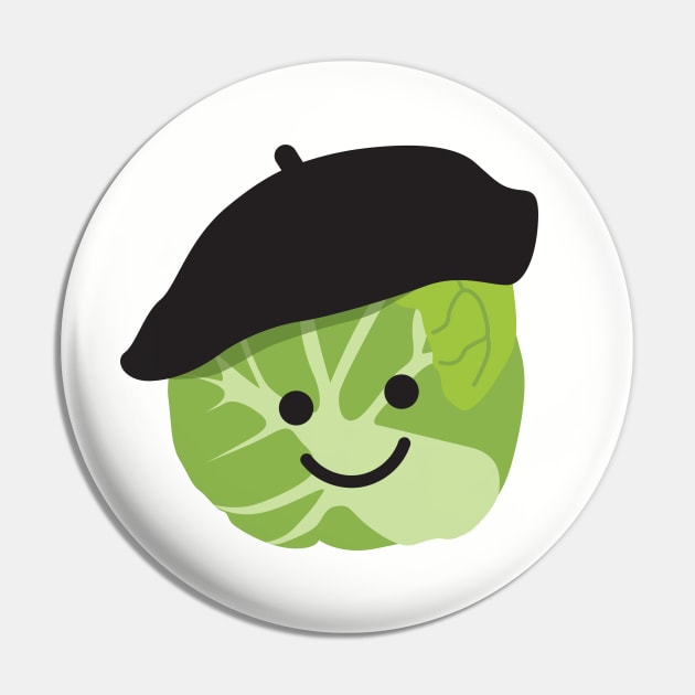 Beret Sprout Pin by VicEllisArt