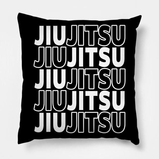 JIU JITSU, BRAZILIAN JIU JITSU Pillow by Tshirt Samurai