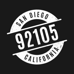 San Diego California 92105 Zip Code T-Shirt