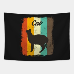 Cat Retro 70s Vintage Kitten Lover Gift Tapestry