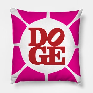 DOGE LOVE FLOWER MAGENTA Pillow