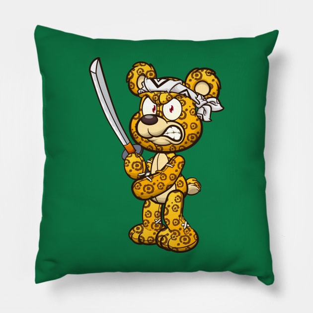 Jaguar Bear Pillow by memoangeles