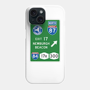 New York Thruway Northbound Exit 17: Newburgh Beacon Route I-84 Phone Case