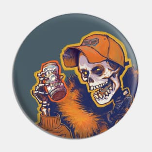 Skeleton Cheers Fire Pin