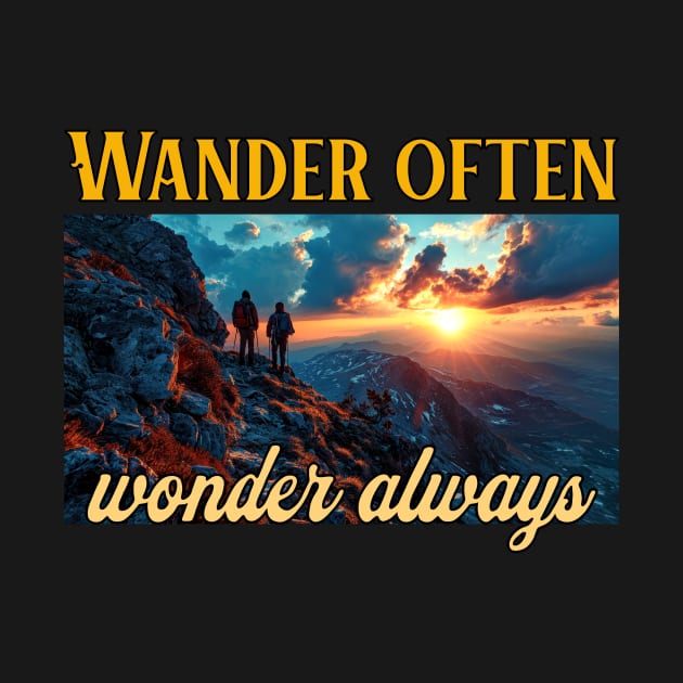 Wander Often, Wonder Always - Outdoors by ZombieTeesEtc