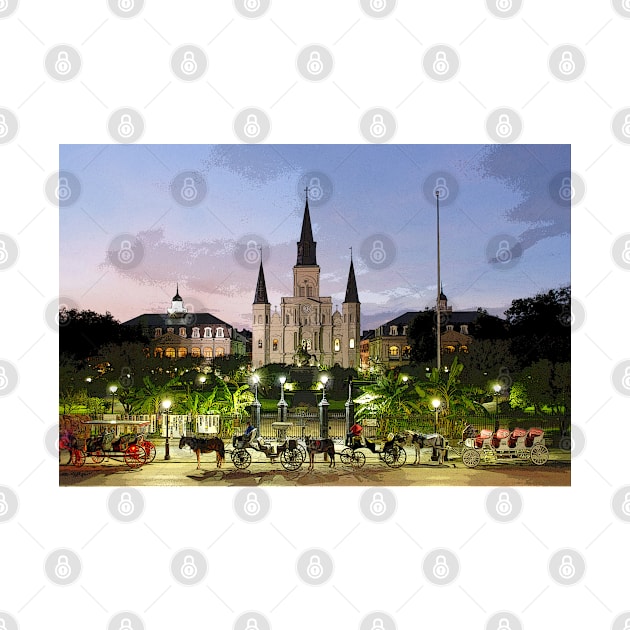 Jackson Square Evening New Orleans by JerryGranamanPhotos71