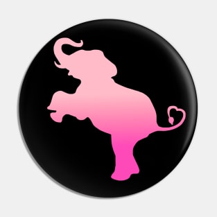 Pink Ombre Elephant Love Pin