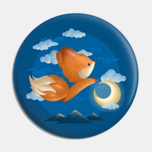 Fox Jumping Over The Moon Pin