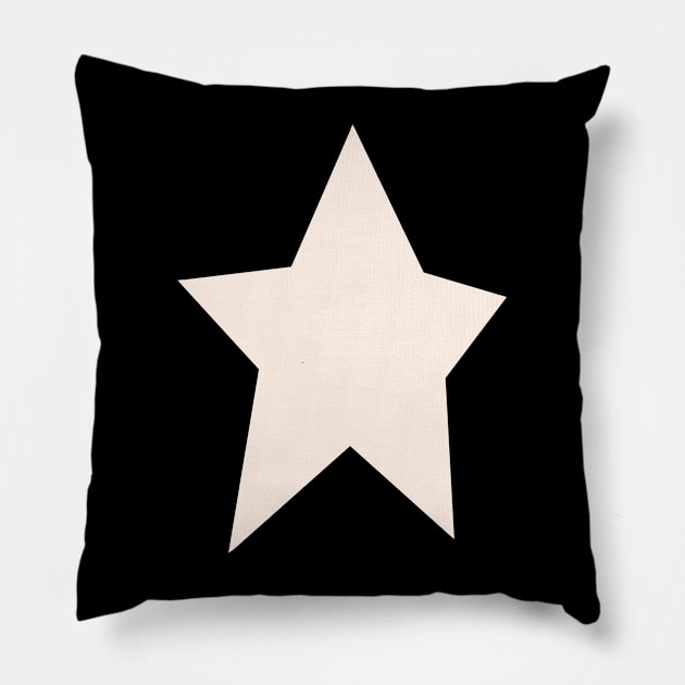 Star 1 Peach Fuzz Pantone Color of the Year 2024 Pillow by ellenhenryart