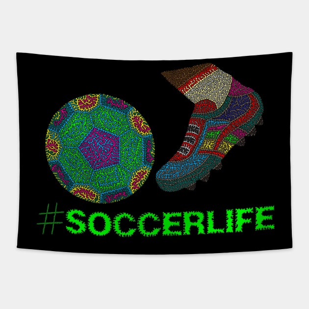 Soccer Life Tapestry by NightserFineArts